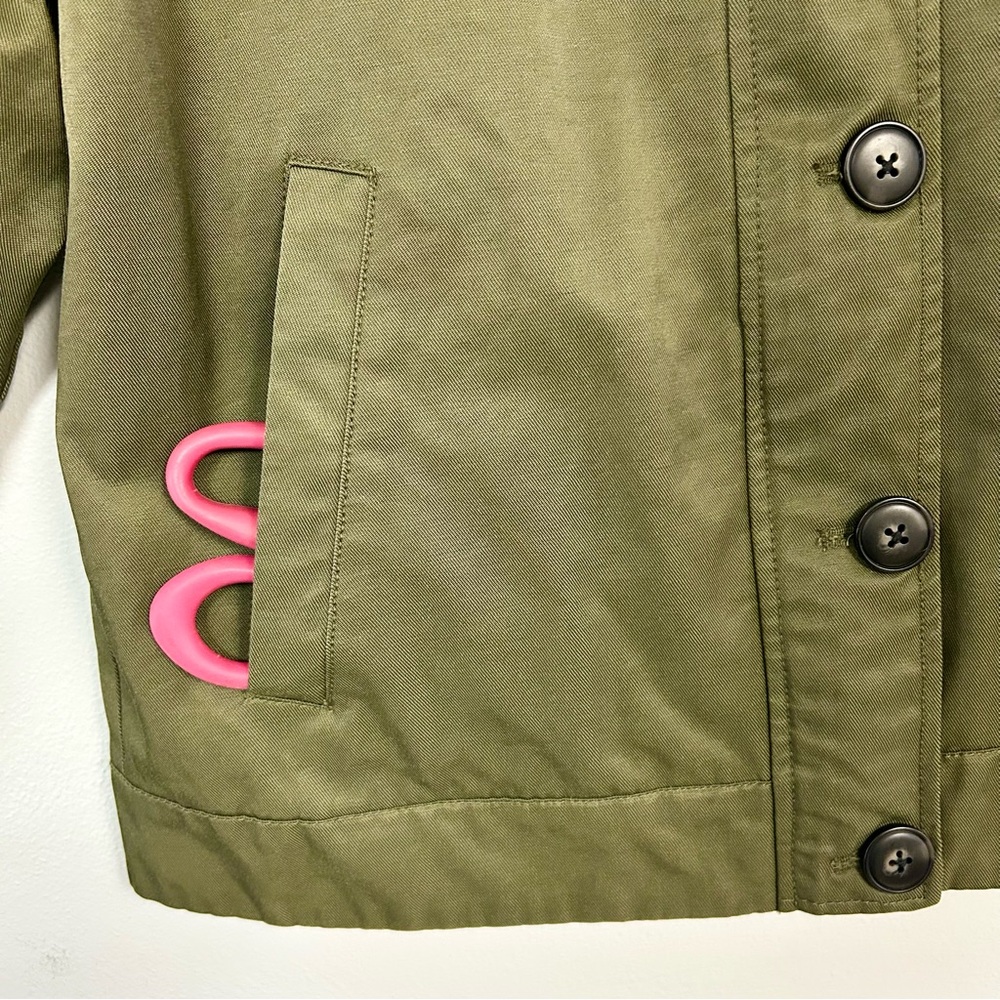 ZARA 🥑 Button-Front Green Jacket - Size M - Picture 3 of 6